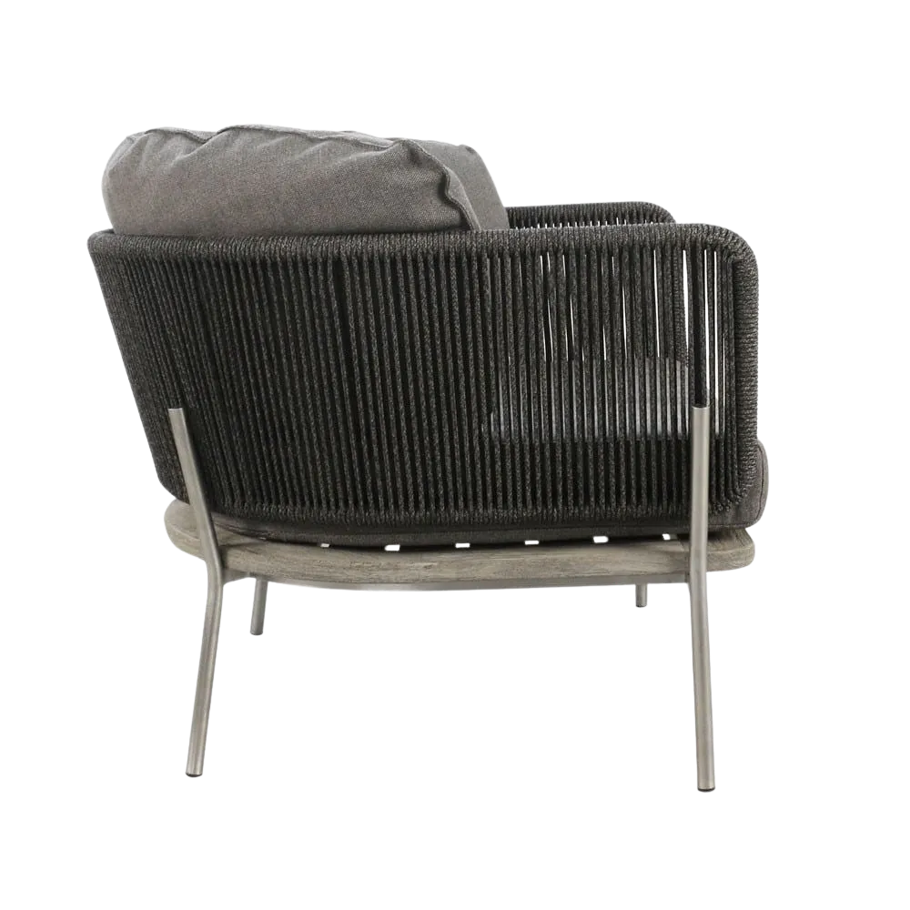 Studio Rope Relaxing Chair Vertical Weave (Coal)