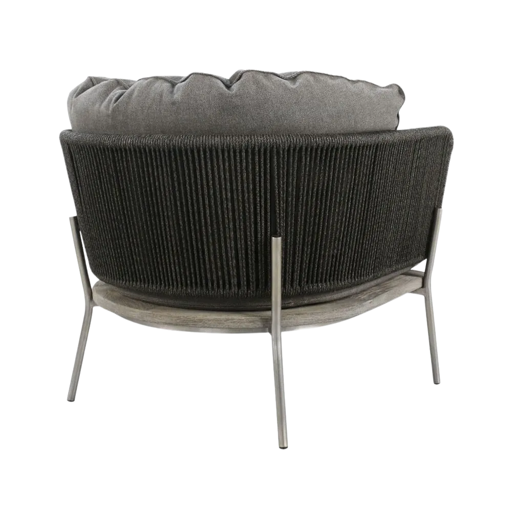 Studio Rope Relaxing Chair Vertical Weave (Coal)