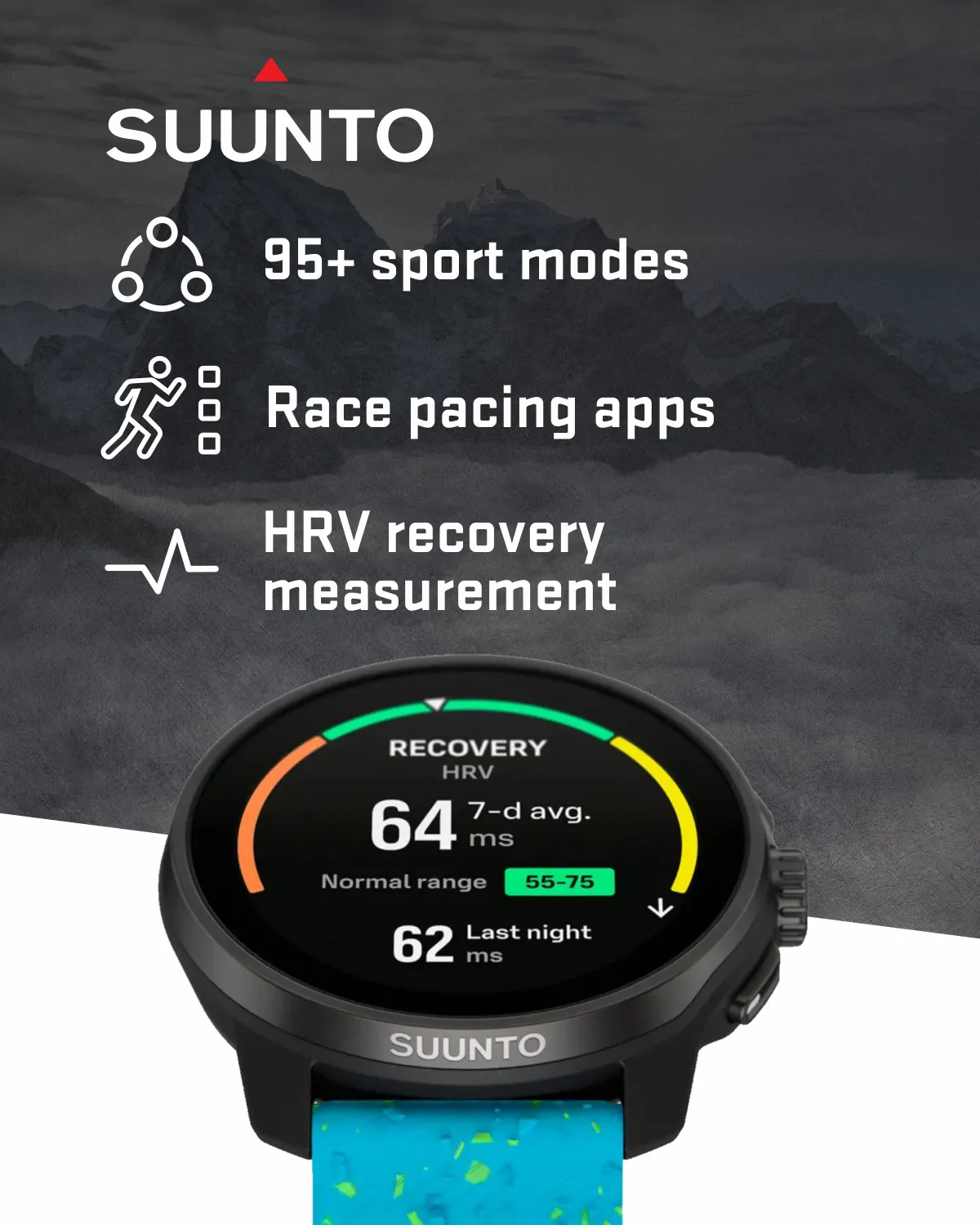 Suunto Race S GPS Sports Smartwatch, AMOLED Touchscreen w/ 13D Standby, Dualband GNSS, Global Offline Map, Advanced Training, Wearable4U