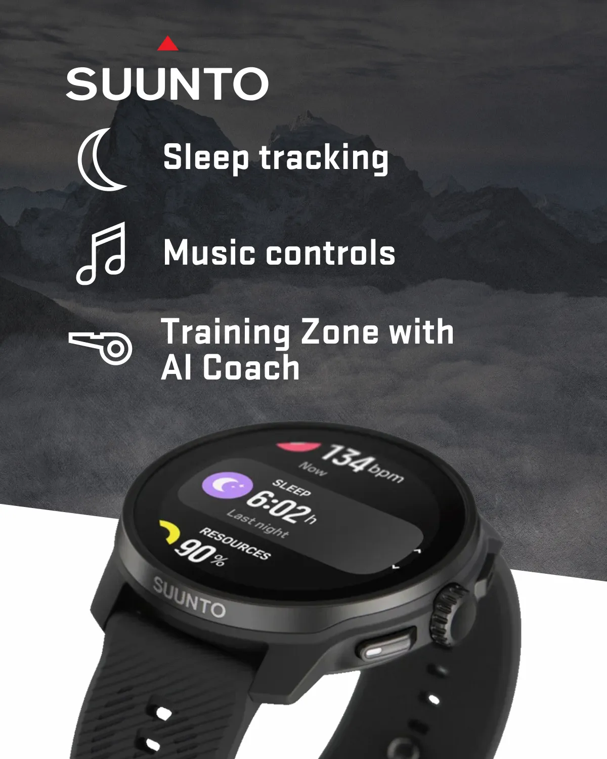 Suunto Race S GPS Sports Smartwatch, AMOLED Touchscreen w/ 13D Standby, Dualband GNSS, Global Offline Map, Advanced Training, Wearable4U