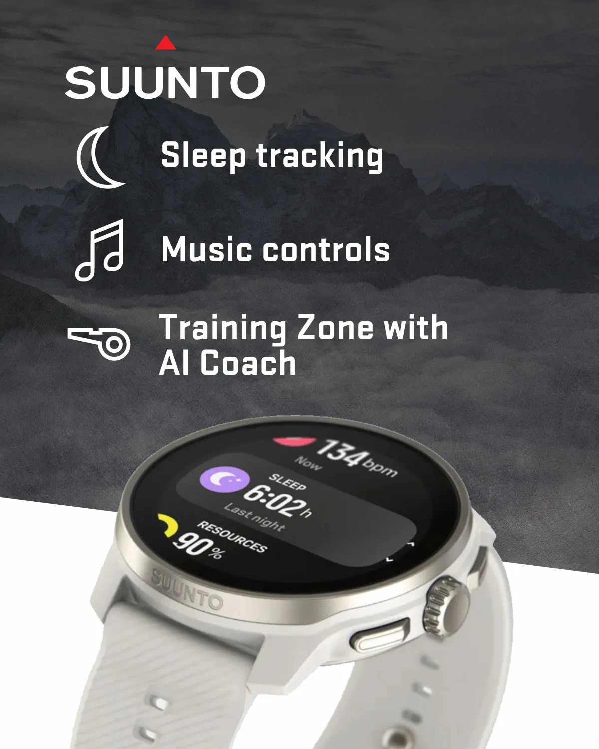 Suunto Race S GPS Sports Smartwatch, AMOLED Touchscreen w/ 13D Standby, Dualband GNSS, Global Offline Map, Advanced Training, Wearable4U