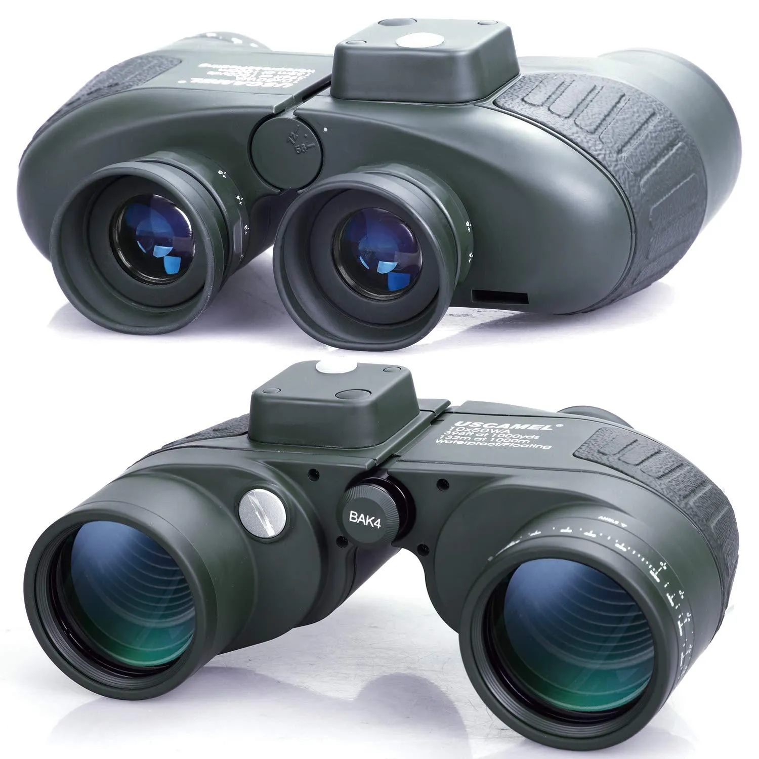 USCAMEL 10X50 Marine Binoculars with Rangefinder Compass.