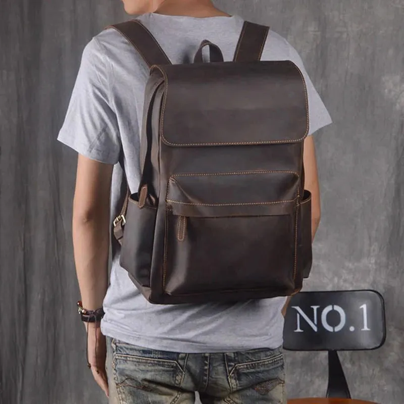 Vintage Leather Men's Backpack