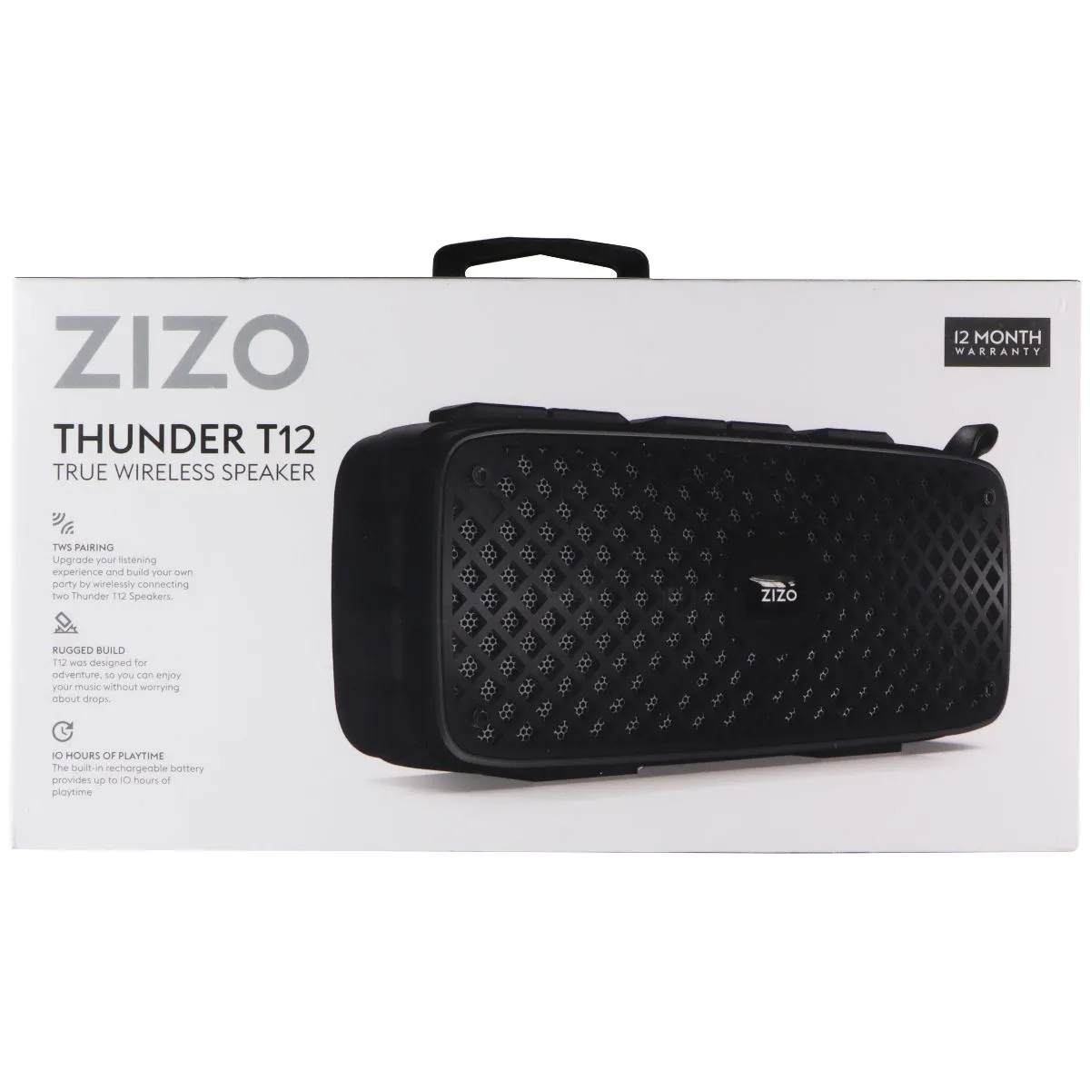 ZIZO Thunder T12 Wireless Bluetooth Speaker - Black